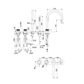 MOZA 316L bateria wannowa 4-otworowa