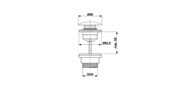 Uniwersalny klik-klak z tworzywa BRUSHED GOLD