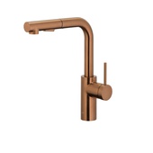 DUERO BASIC BRUSHED ROSE GOLD bateria kuchenna z wyciąganą wylewką