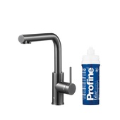 DUERO PURE BASIC bateria kuchenna z funkcją filtracji wody, GUN METAL GREY + zestaw filtrujący PROFINE BLUE "S"