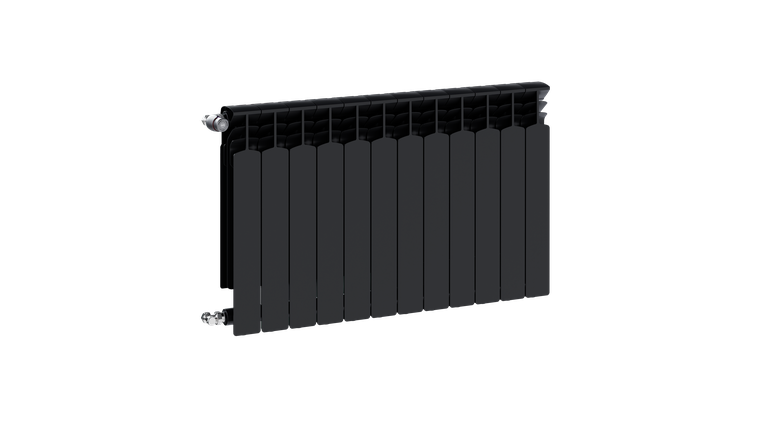 Grzejnik aluminiowy G600F/12-elementowy CZARNY