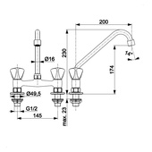 STANDARD bateria dwuuchwytowa, kuchenna