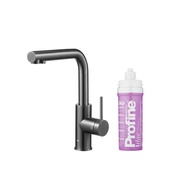 DUERO PURE BASIC bateria kuchenna z funkcją filtracji wody, GUN METAL GREY + zestaw filtrujący PROFINE LILAC "S"