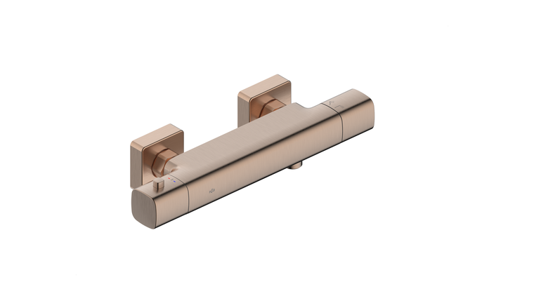 MALAGA BRUSHED ROSE GOLD bateria termostatyczna natryskowa