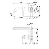 MOZA GUN METAL GREY bateria umywalkowa podtynkowa