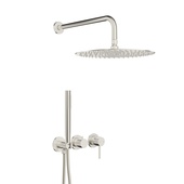 MOZA BRUSHED NICKEL zestaw prysznicowy podtynkowy z baterią 3-otworową 2-funkcyjną