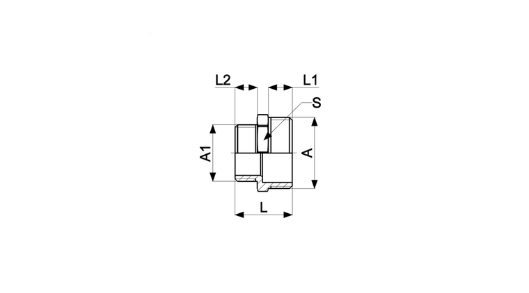 Złączka wkrętna, redukcyjna (nypel) 2" x 6/4"