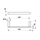 Wieszak ręcznikowy 22 cm WHITE