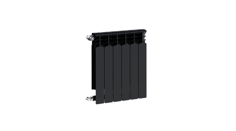 Grzejnik aluminiowy G600F/6 - elementowy CZARNY