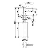 DUERO BRUSHED LIGHT GOLD dozownik płynu do naczyń