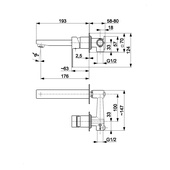 LOGON GUN METAL GREY bateria umywalkowa podtynkowa