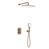 MALAGA BRUSHED ROSE GOLD zestaw podtynkowy z baterią termostatyczną natryskową