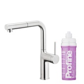 DUERO PURE MOVE bateria kuchenna z funkcją filtracji wody i wyciąganą wylewką, INOX + zestaw filtrujący PROFINE LILAC "S"