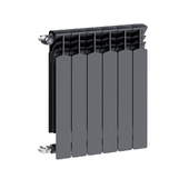 Grzejnik aluminiowy G600F/6 - elementowy GRAFIT