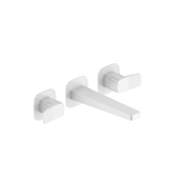 MALAGA WHITE bateria umywalkowa 3-otworowa ścienna