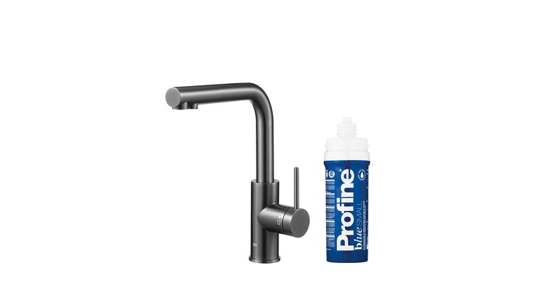 DUERO PURE BASIC bateria kuchenna z funkcją filtracji wody, GUN METAL GREY + zestaw filtrujący PROFINE BLUE "S"