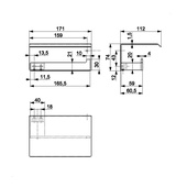 Uchwyt na papier toaletowy z półką GUN METAL GREY