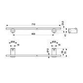 MOZA 316L wieszak ręcznikowy 60 cm