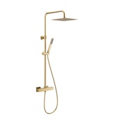 LOGON PREMIUM BRUSHED LIGHT GOLD deszczownia z baterią termostatyczną