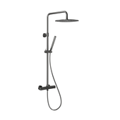 MOZA PREMIUM GUN METAL GREY deszczownia z baterią termostatyczną