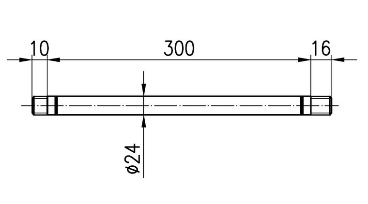Ramię natrysku sufitowego do głowicy natryskowej L=300