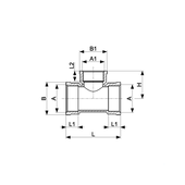 Trójnik redukcyjny nakrętno-nakrętny 3/4" x 1/2" x 3/4"