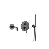 MOZA GUN METAL GREY podtynkowy zestaw wannowy z baterią 3 funkcyjną