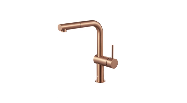 DUERO EDGE BRUSHED ROSE GOLD bateria kuchenna z wyciąganą wylewką