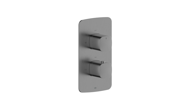 MALAGA GUN METAL GREY bateria termostatyczna podtynkowa