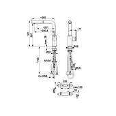 DUERO PURE BASIC bateria kuchenna z funkcją filtracji wody i wyciąganą wylewką, BRUSHED LIGHT GOLD filtr HYDRO+