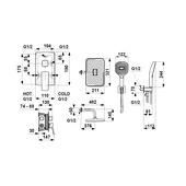 MALAGA BRUSHED LIGHT GOLD zestaw podtynkowy z baterią natryskową