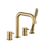 MOZA BRUSHED LIGHT GOLD bateria wannowa 4-otworowa