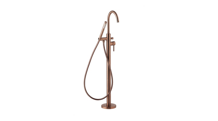 MOZA BRUSHED ROSE GOLD bateria wannowa wolnostojąca