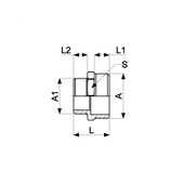 Złączka wkrętna, redukcyjna (nypel) 2" x 6/4"