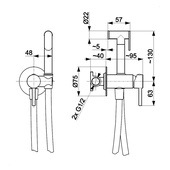 MOZA WHITE bateria bidetowa podtynkowa