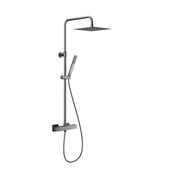 LOGON PREMIUM GUN METAL GREY deszczownia z baterią termostatyczną