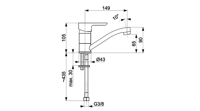 GRANAT bateria umywalkowa