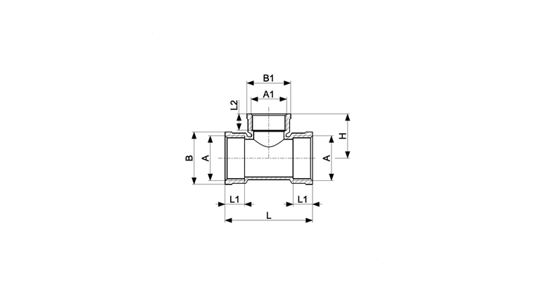 Trójnik redukcyjny nakrętno-nakrętny 1" x 3/4" x 1"