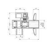 Zawór kulowy kątowy z filtrem 1/2"x3/8"