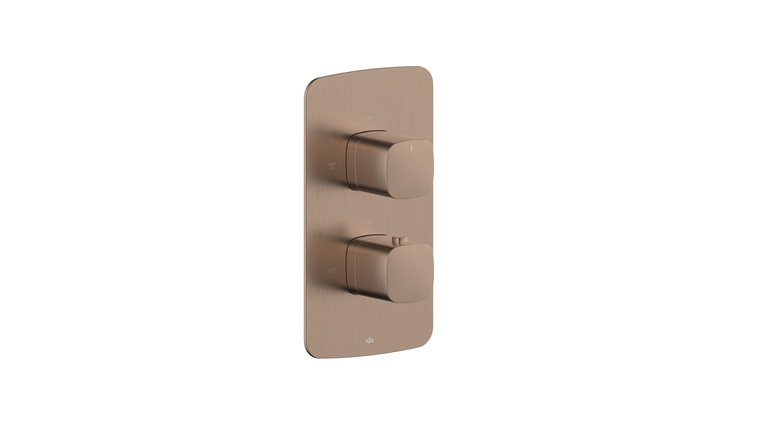 MALAGA BRUSHED ROSE GOLD bateria termostatyczna podtynkowa